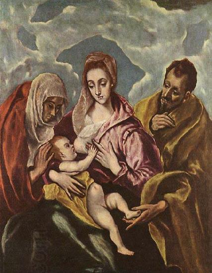 GRECO, El Holy Family with oil painting picture